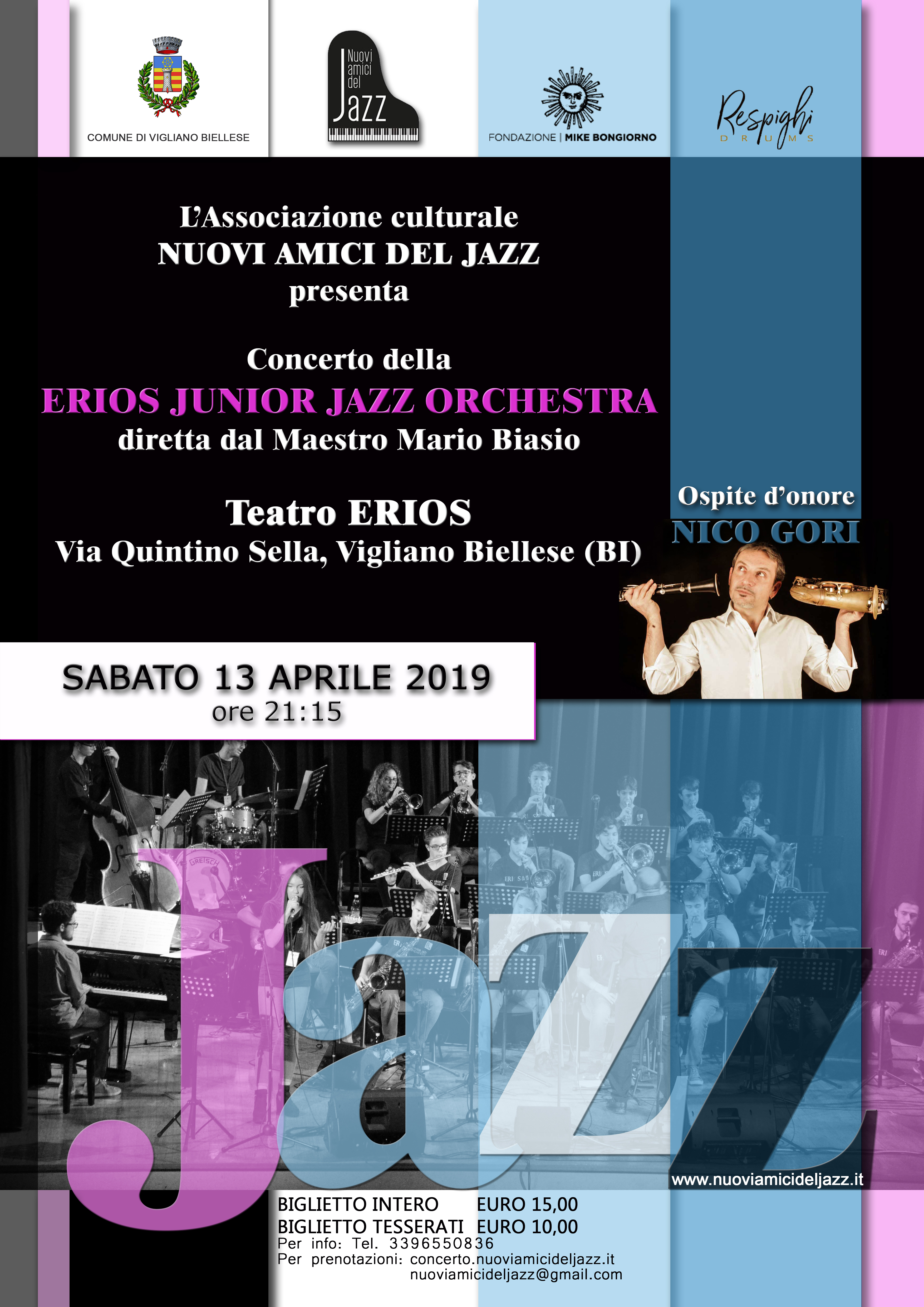 CONCERTO ERIOS JUNIOR JAZZ ORCHESTRA feat. NICO GORI